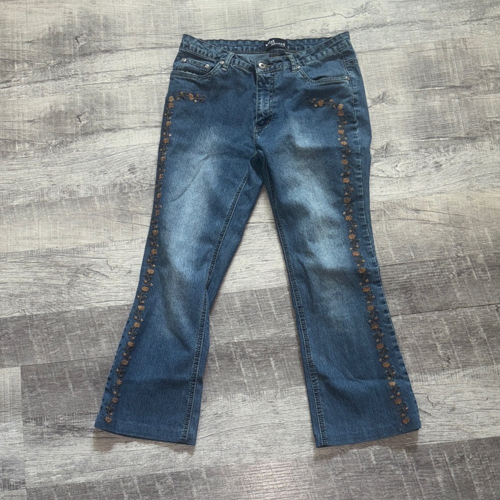 Wild Secret Y2K Cropped Flare Jeans